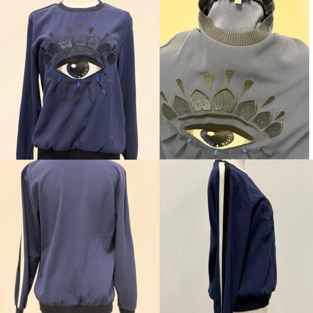 Kenzo Eye Crew Sewater Size XS Navy Blue